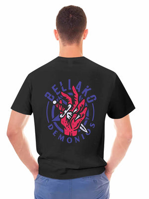 180G Men's T-shirt with double-sided hot stamping design [50% cotton/50% polyester] [Official orders from TEMU, TK, and SHEIN]
