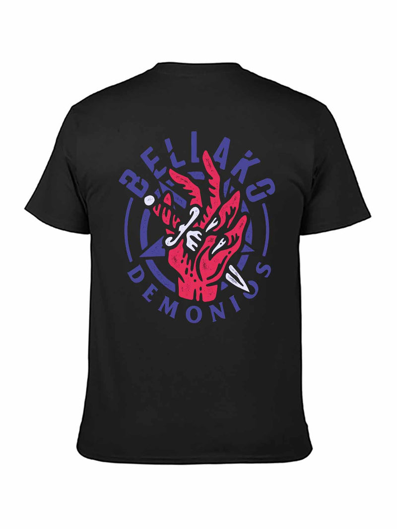 180G Men's T-shirt with double-sided hot stamping design [Los Angeles Garment Factory] [Official orders from TEMU, TK, and SHEIN]