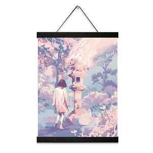 Personalized Black Hanging Canvas Scroll