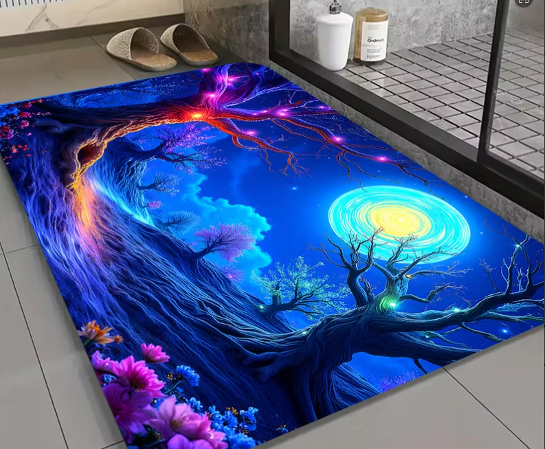Custom-made fluorescent waterproof shower curtain [Official orders from TEMU, TK, and SHEIN]