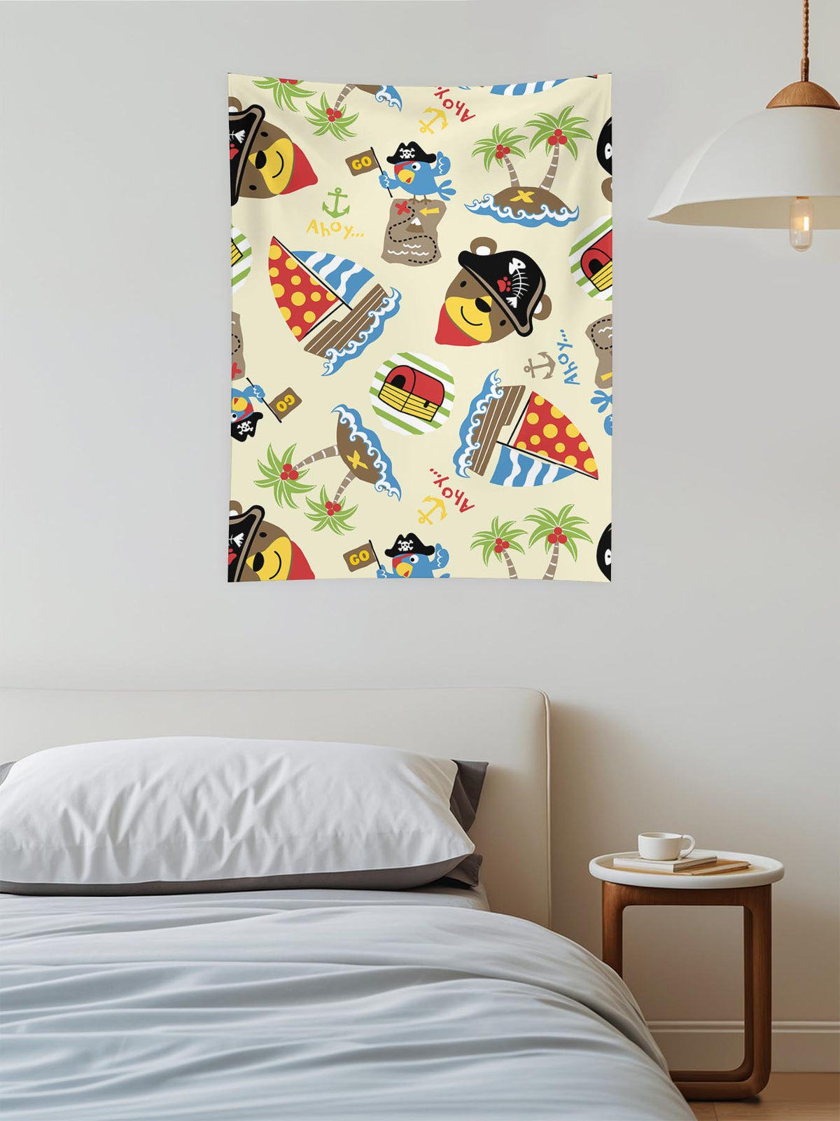 Customized tapestry (peach velvet) with hooks, vertical panel design [Official orders from TEMU, TK, and SHEIN]
